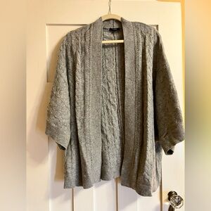 NYDJ Women's Gray Open Front Cardigan